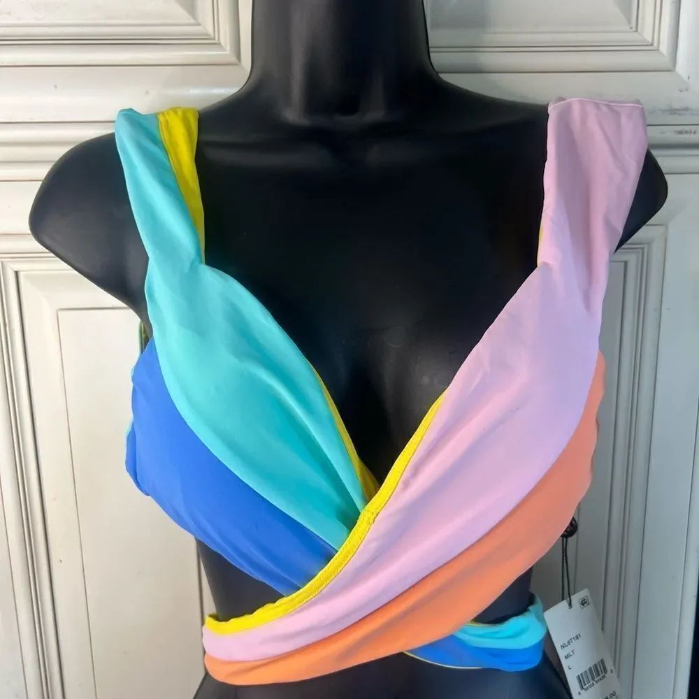 Nanette Lepore Multi-color Cris Cross Top L